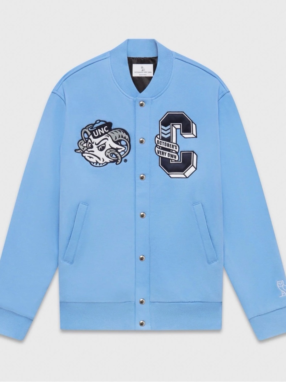 OVO October's Very Own Varsity Jacket in Carolina Blue